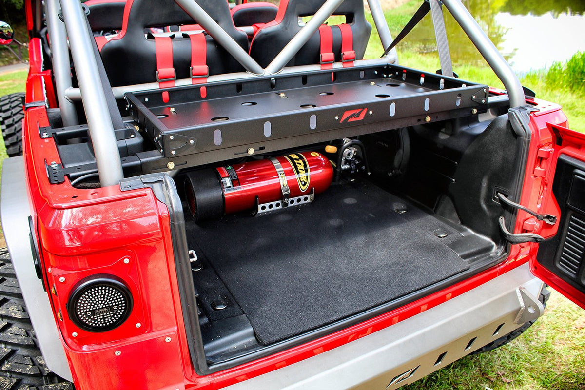 Motobilt 07-Current Jeep JK, JL, JT Interior Cargo Rack available at TreadHeadGarage
